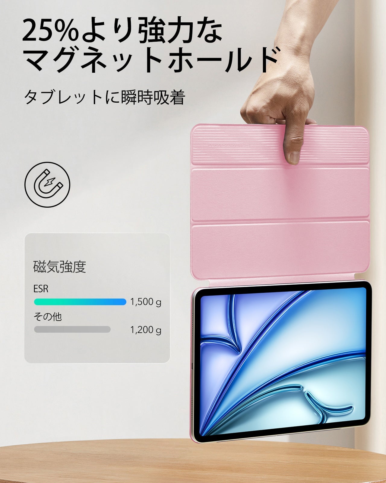 iPad Air 11″ (2025) Rebound Magnetic Case - Pink Product type