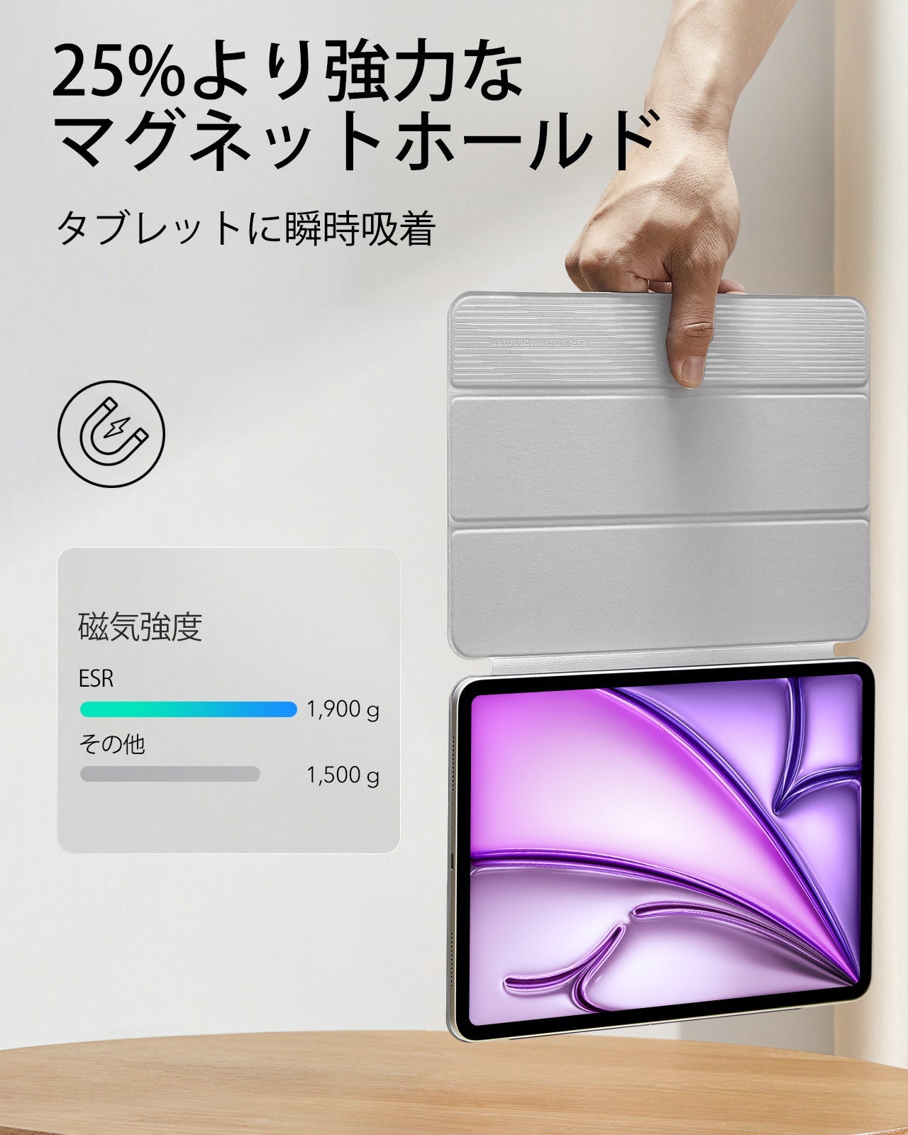 iPad Air 13ʺ (2024) Rebound Magnetic Case - Brilliant White Product type