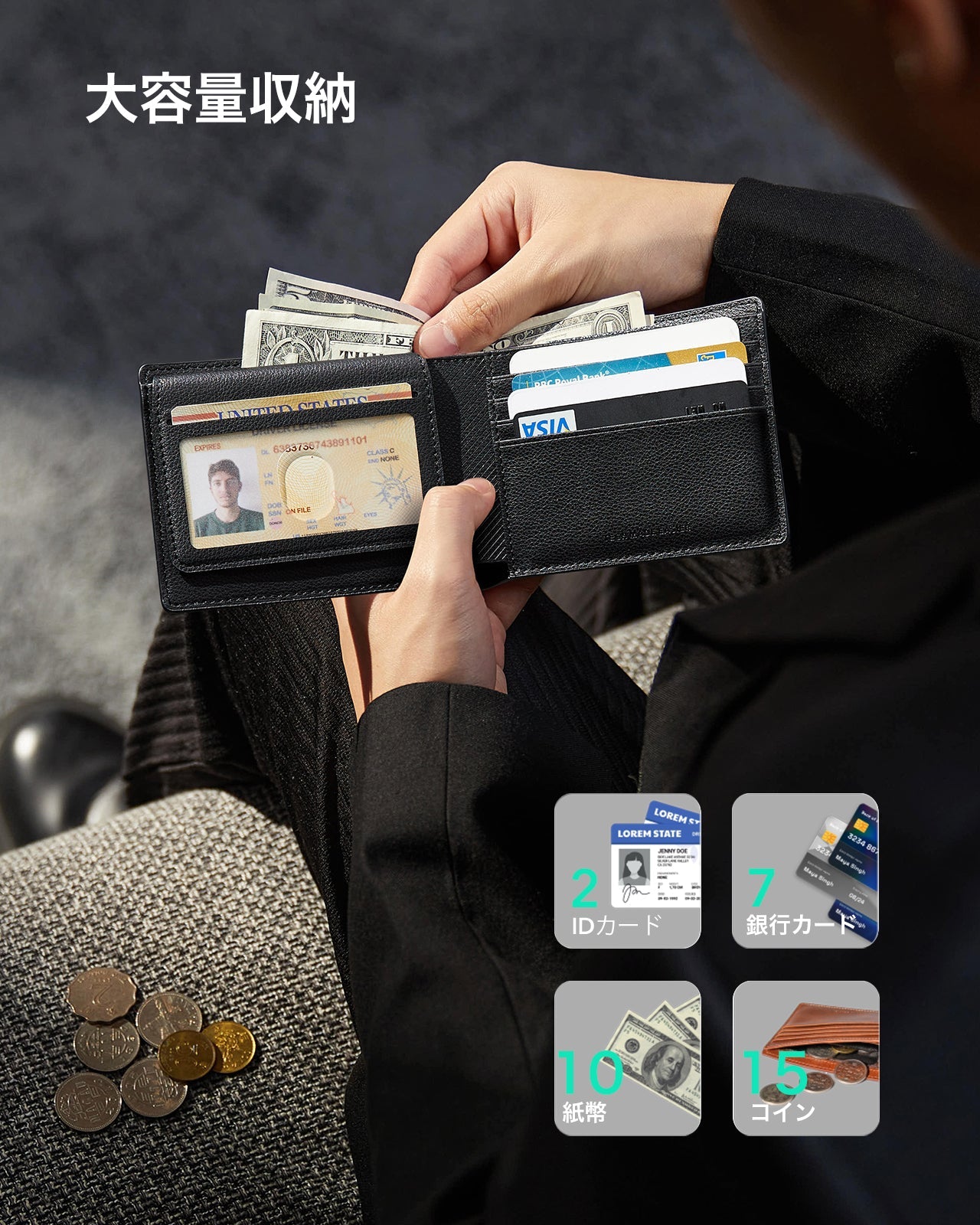 Geo Wallet with Find My - Twilight Black Product type