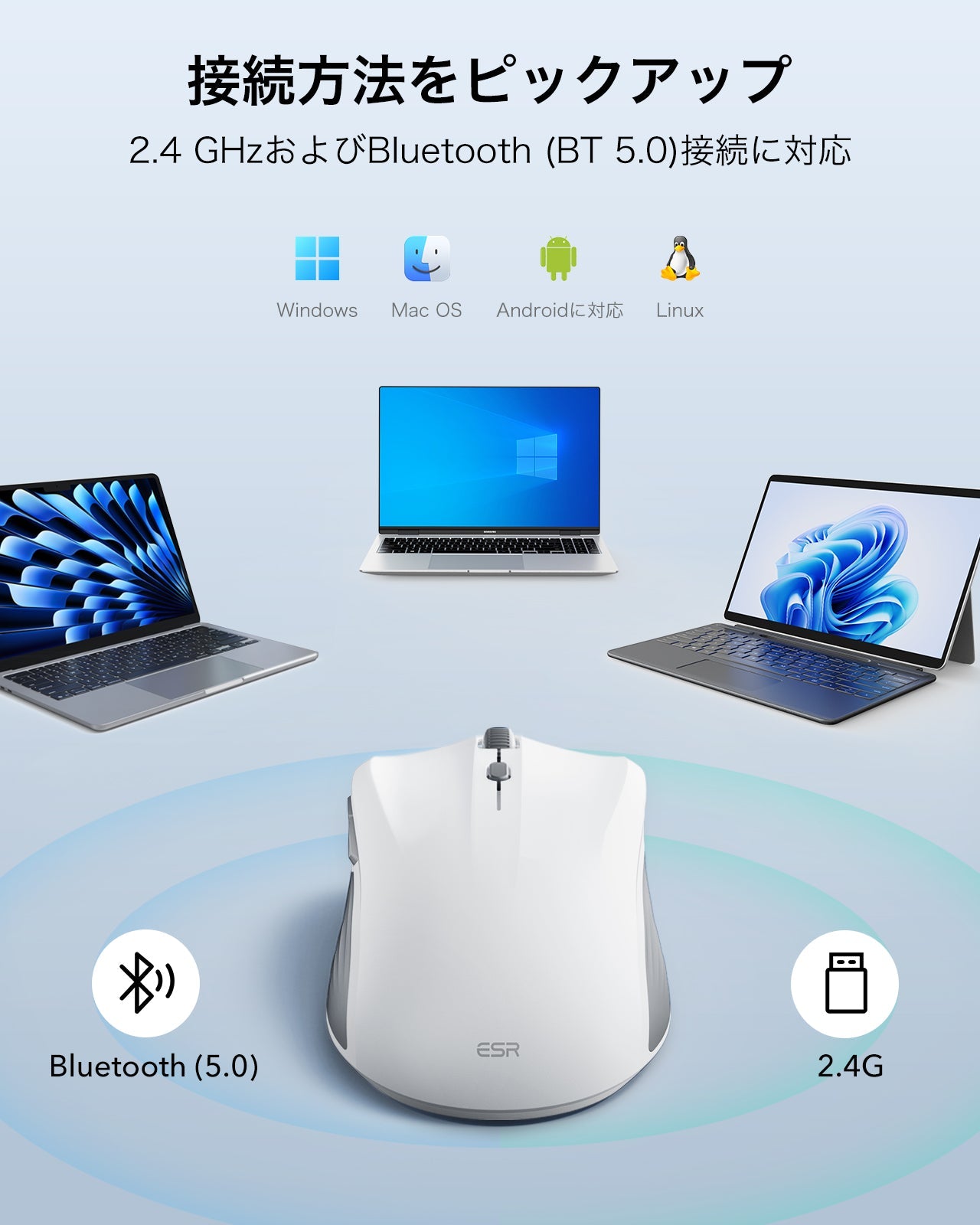 ESR MagMouse™ Wireless Mouse - White  Product type