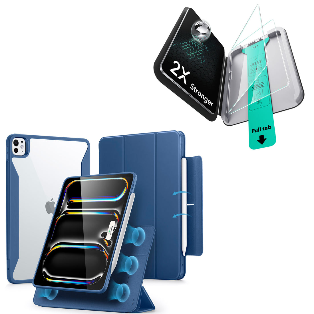 iPad Pro 11ʺ (2025) Rebound Case and Screen Protector Bundle - Navy Blue  Product type