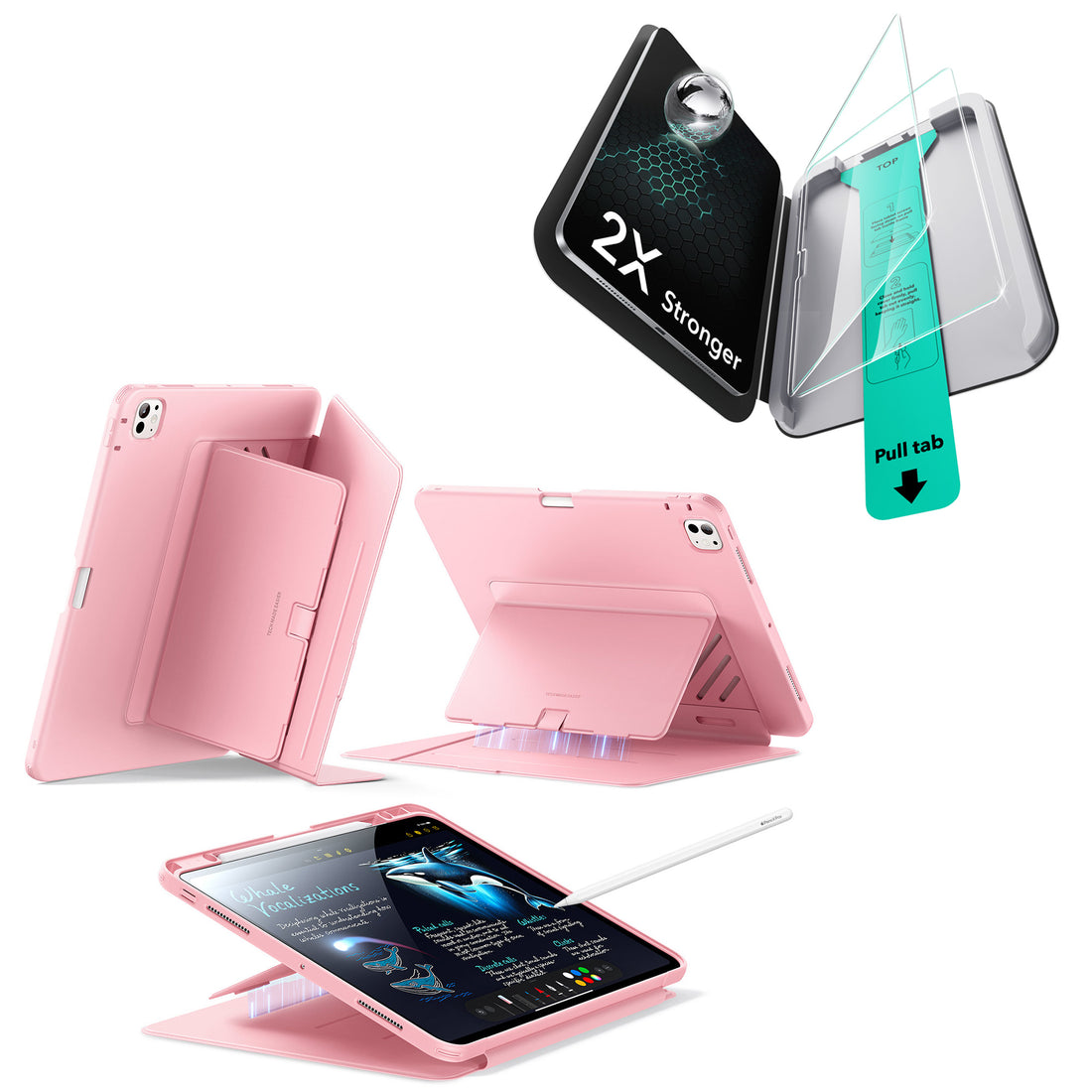 iPad Pro 13ʺ (2025) Flip Magnetic Protection Bundle - Pink  Product type