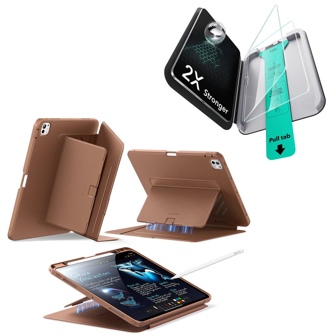 iPad Pro 11ʺ (2025) Flip Magnetic Protection Bundle - Brown  Product type