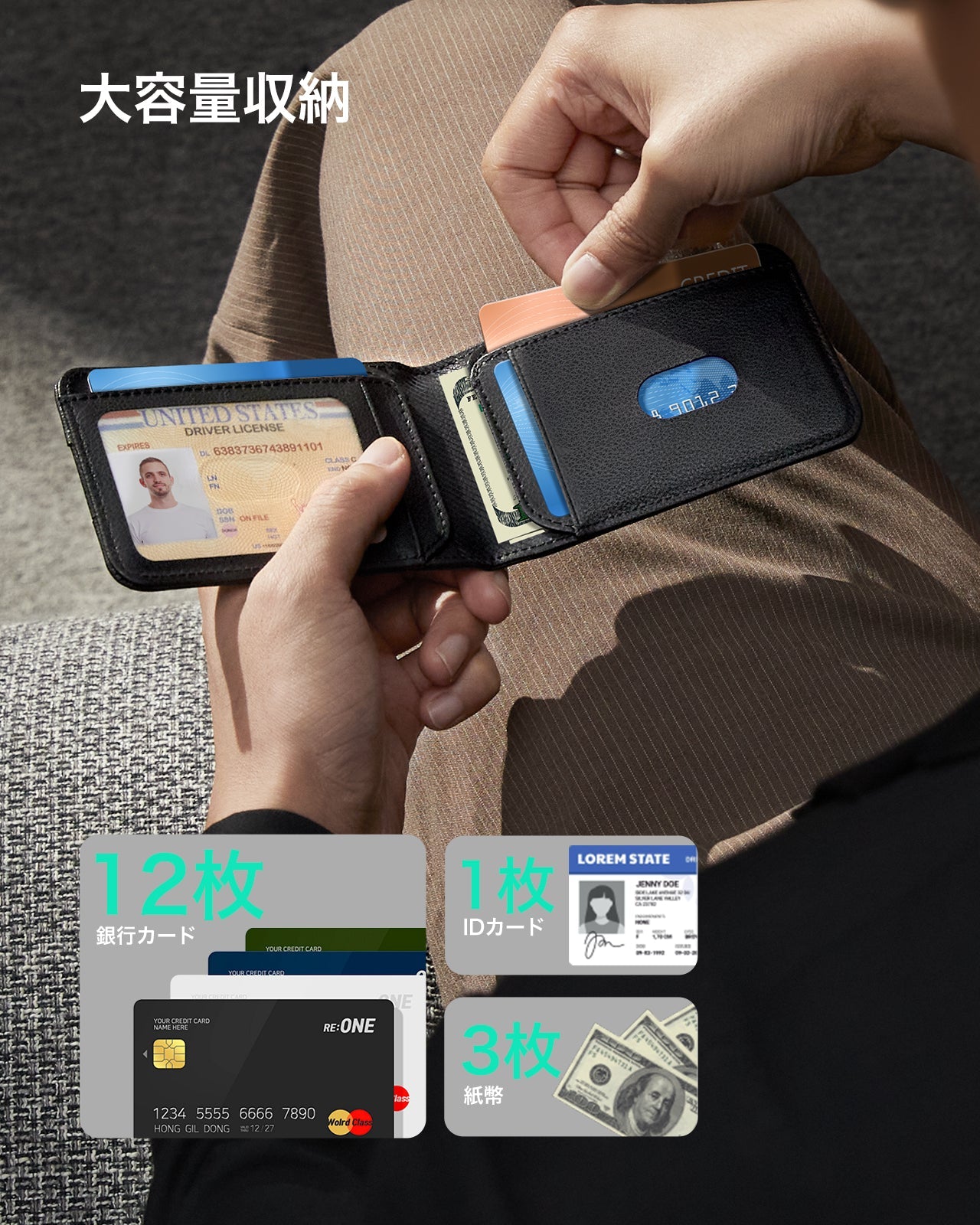 Geo Card Holder - Twilight Black Product type