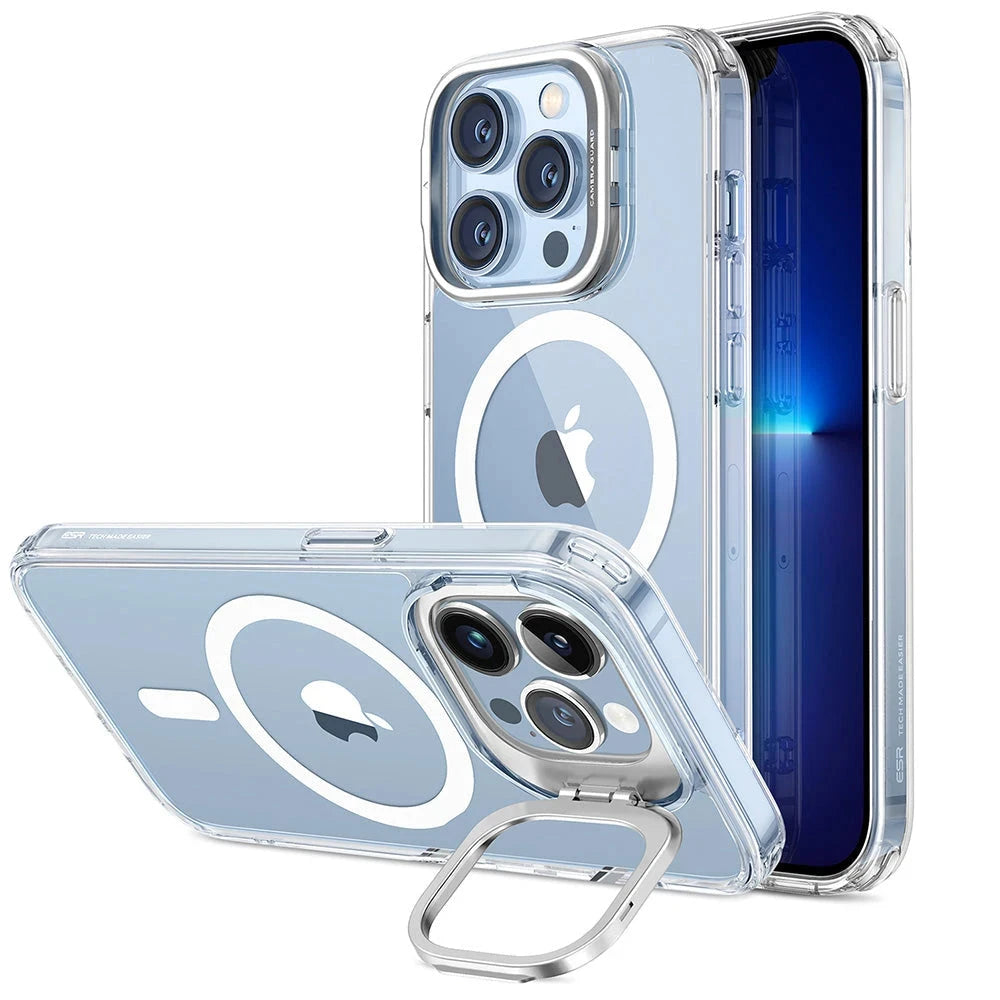 iPhone 14/13 Classic Hybrid Case with Stash Stand (HaloLock) - Clear(复制) ESR ESR