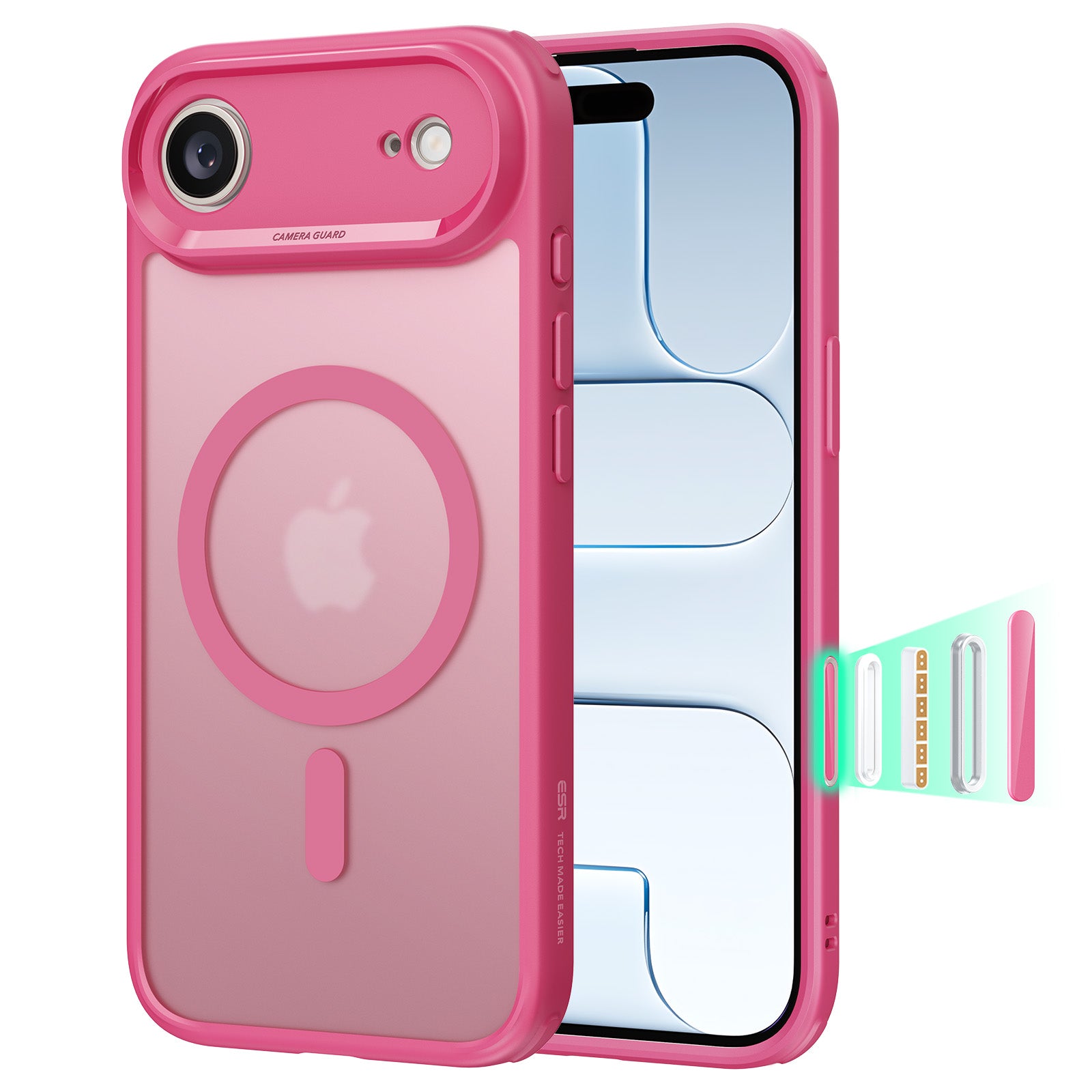 iPhone Air Classic Hybrid Magnetic Case (Camera Control) - Frosted Pink  Product type