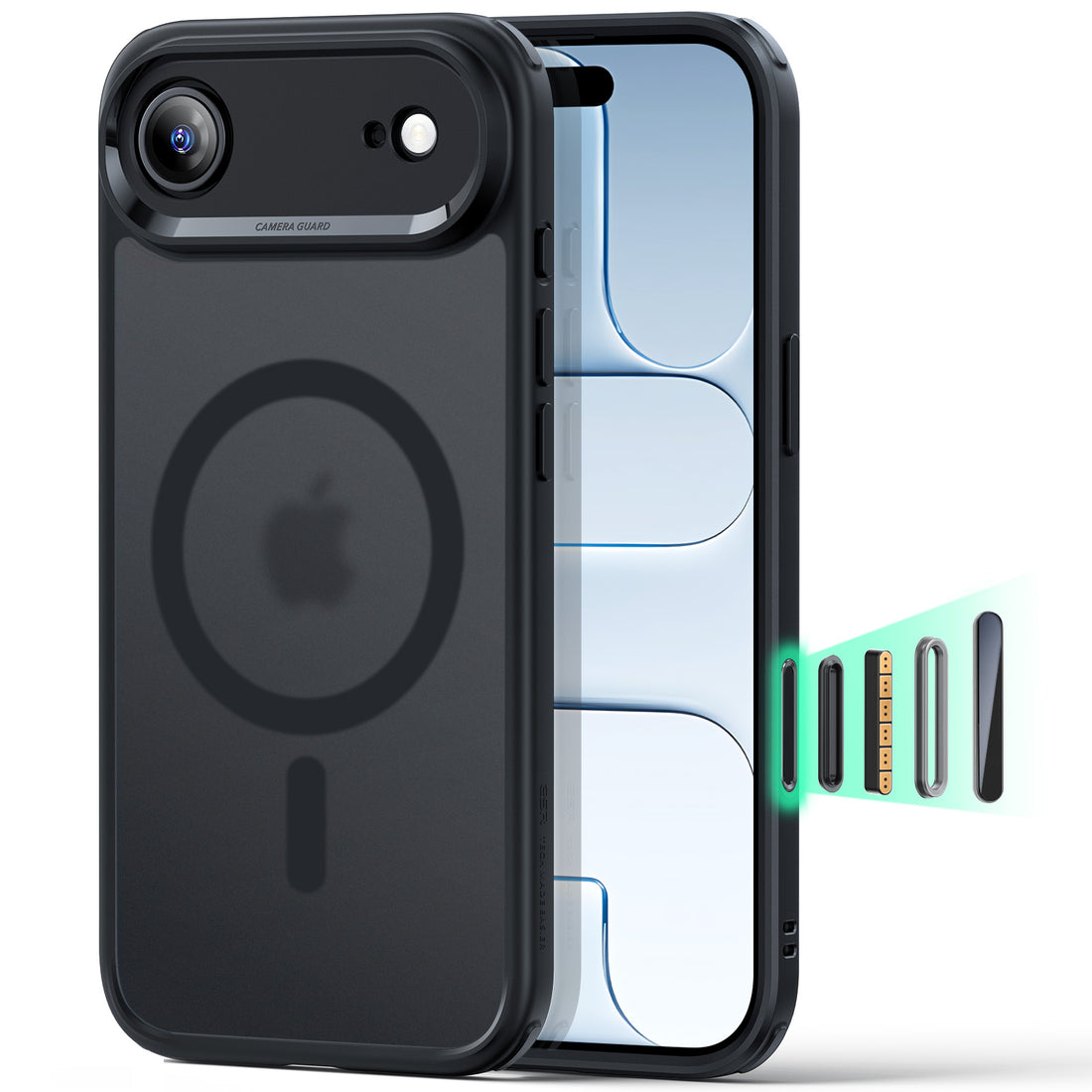 iPhone Air Classic Hybrid Magnetic Case (Camera Control) - Frosted Black  Product type