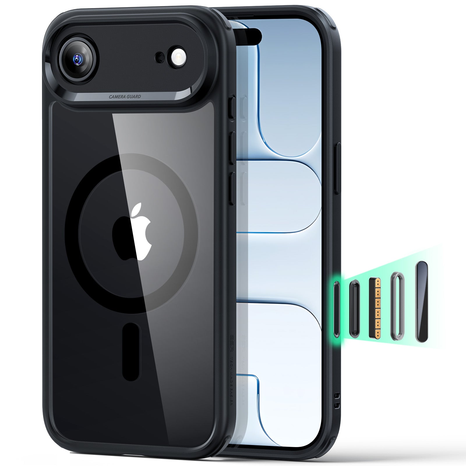 iPhone Air Classic Hybrid Magnetic Case (Camera Control) - Clear Black  Product type