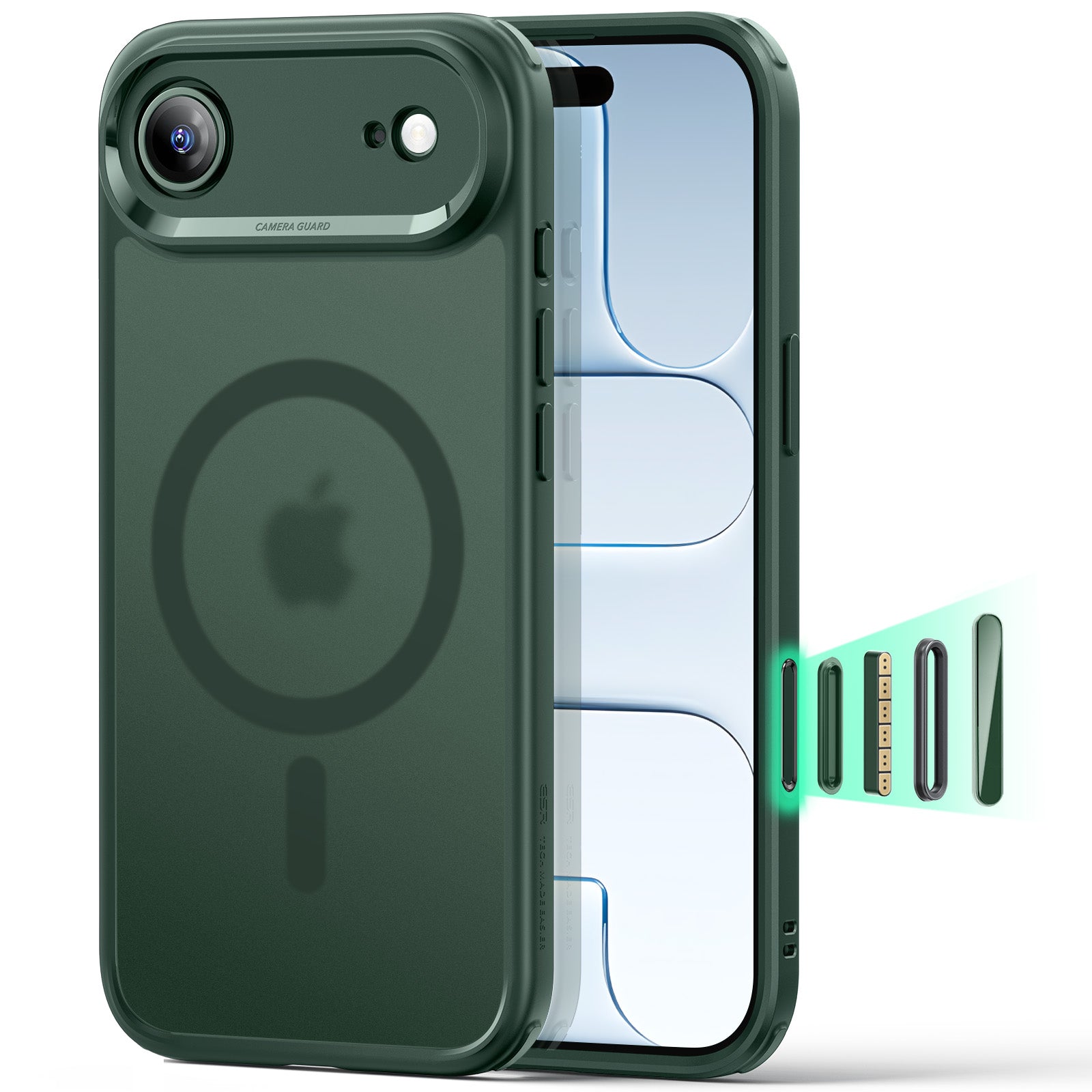 iPhone Air Classic Hybrid Magnetic Case (Camera Control) - Frosted Green  Product type