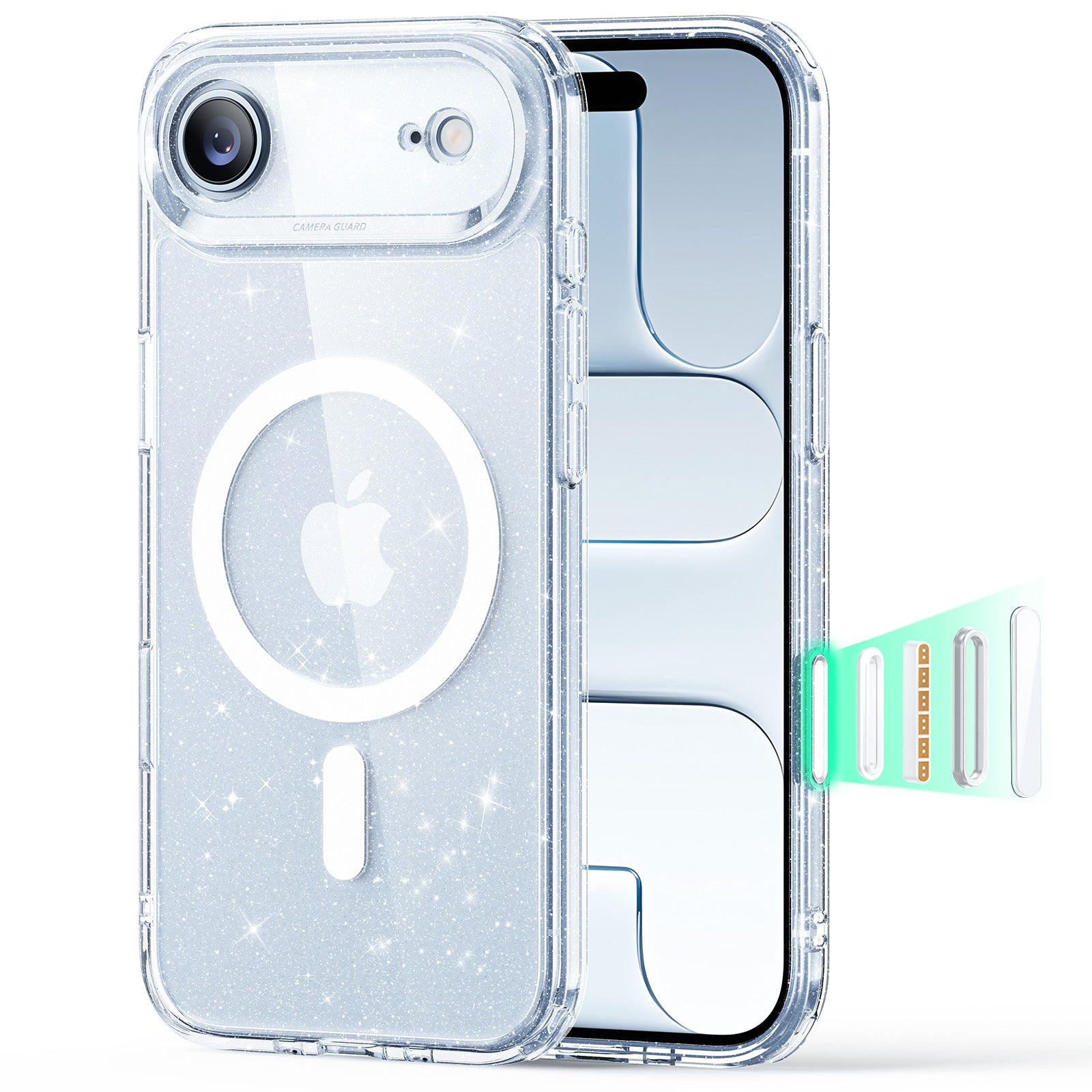 iPhone Air Classic Hybrid Magnetic Case (Camera Control) - Clear Shimmer  Product type