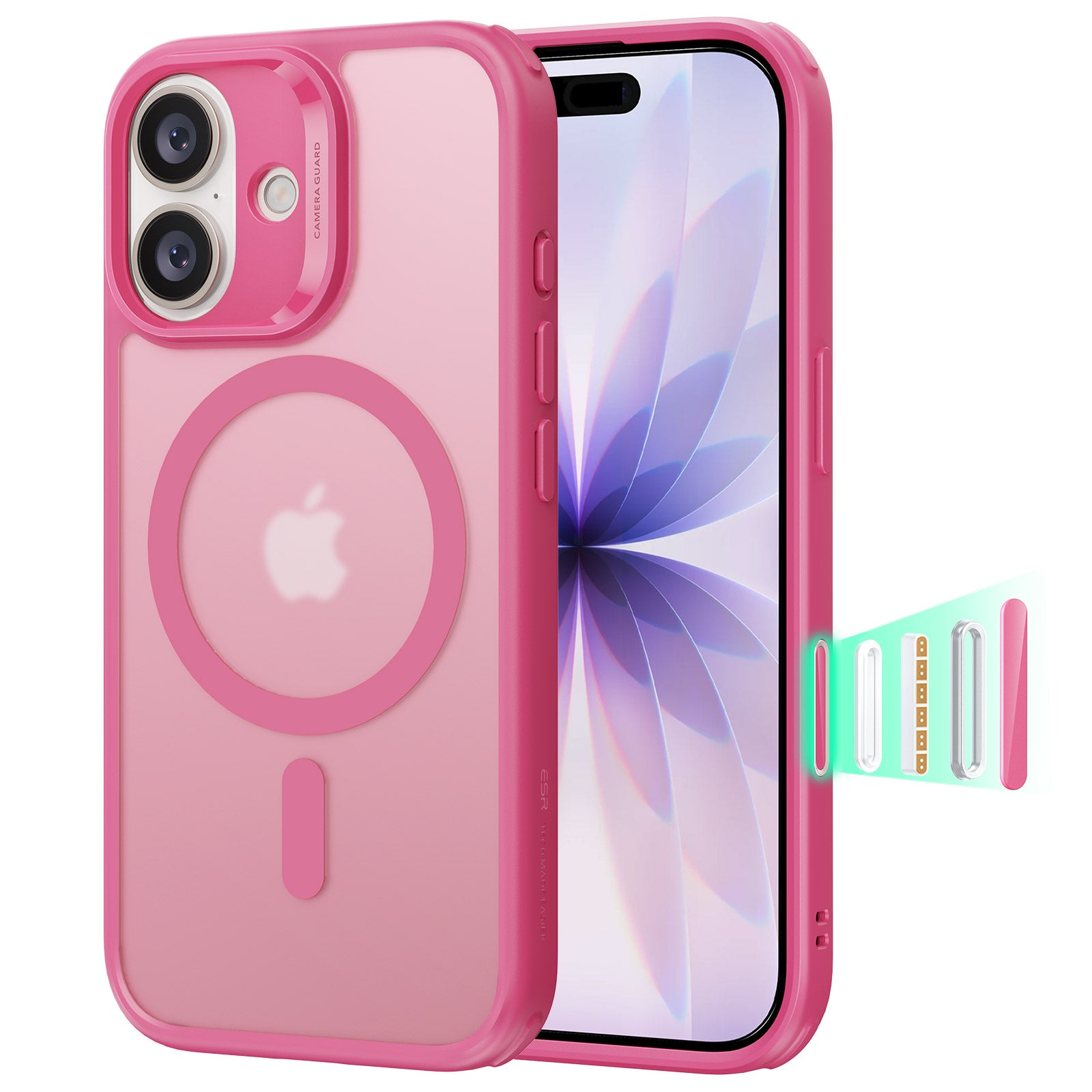 iPhone 17 Classic Hybrid Magnetic Case (Camera Control) - Frosted Pink  Product type