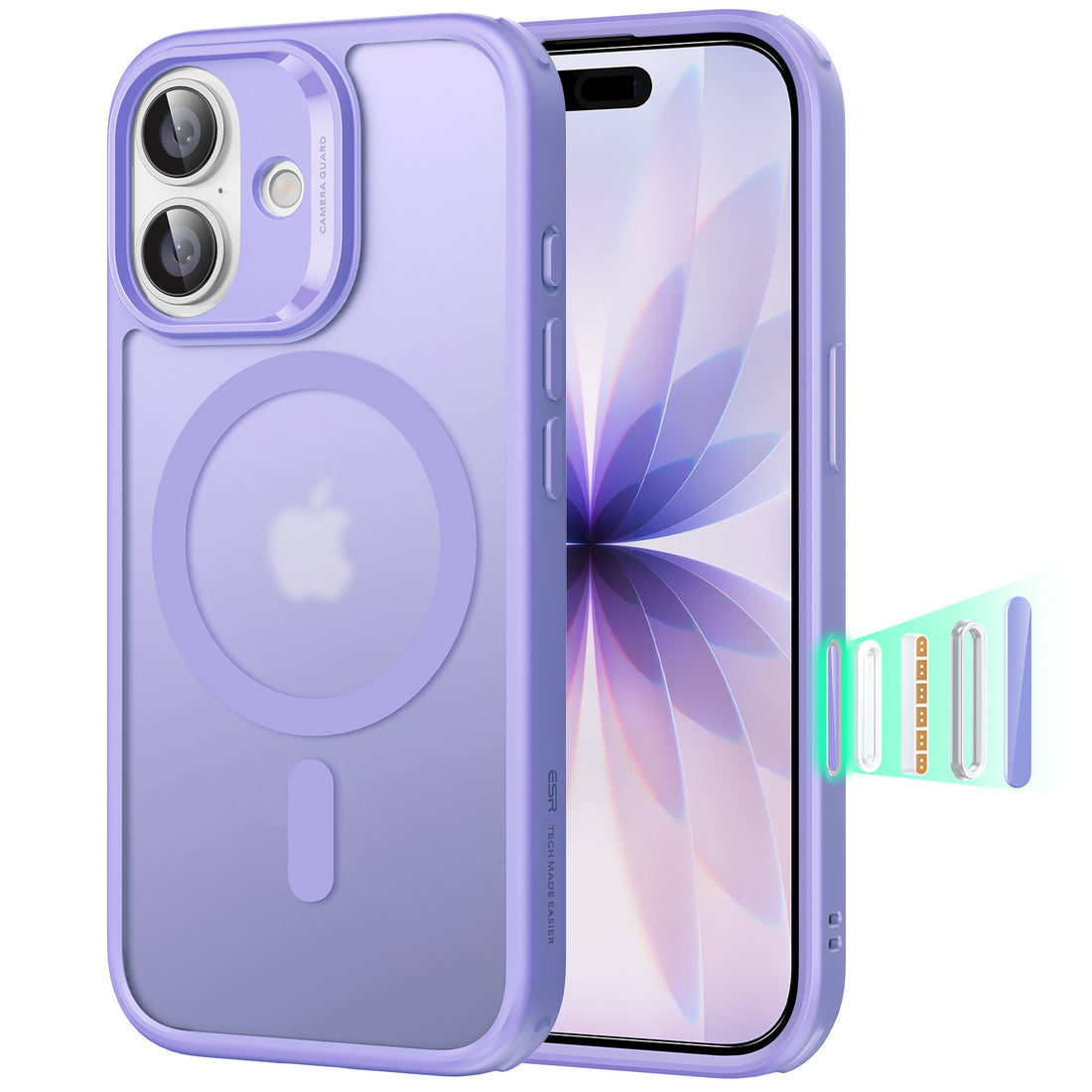 iPhone 17 Classic Hybrid Magnetic Case (Camera Control) - Frosted Purple  Product type