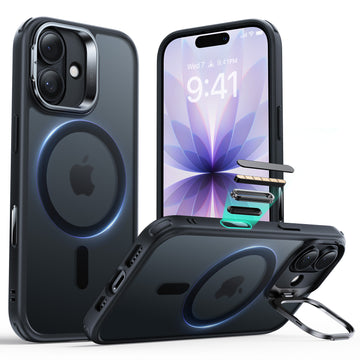 iPhone 17 Classic Hybrid Magnetic Case (Camera Control, Stash Stand) - Frosted Black  Product type