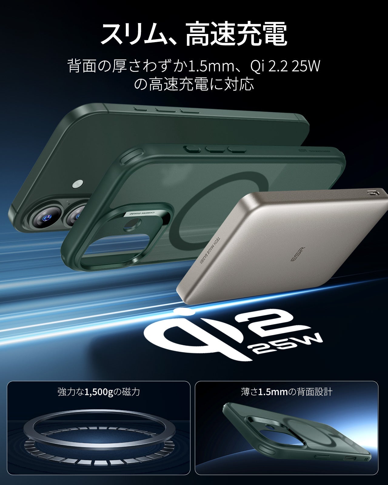iPhone 17 Pro Classic Hybrid Magnetic Case (Camera Control) - Frosted Green Product type
