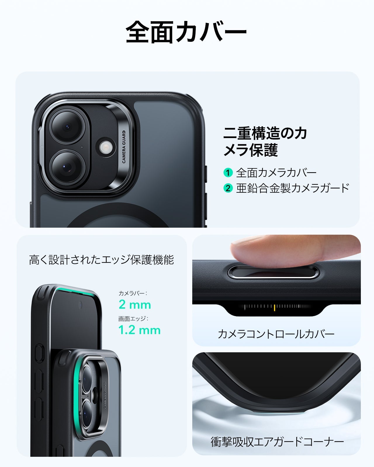 iPhone 17 Classic Hybrid Magnetic Case (Camera Control, Stash Stand) - Frosted Black Product type