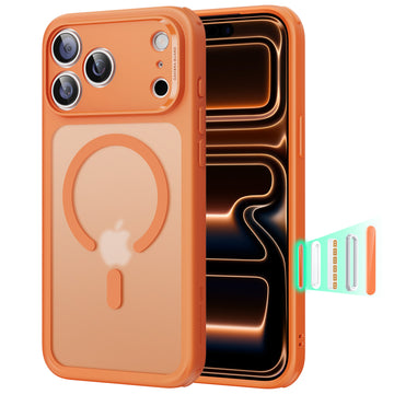 iPhone 17 Pro Max Classic Hybrid Magnetic Case (Camera Control) - Frosted Orange  Product type