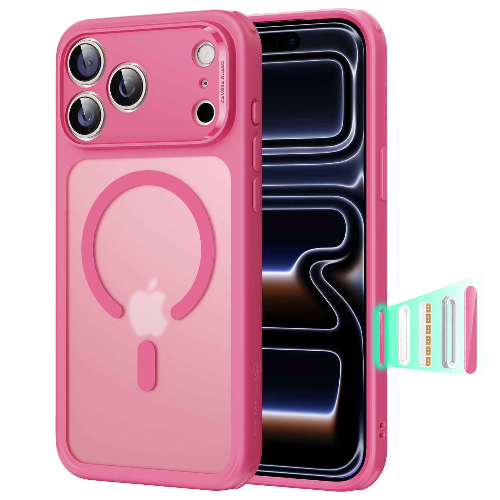 iPhone 17 Pro Max Classic Hybrid Magnetic Case (Camera Control) - Frosted Pink  Product type