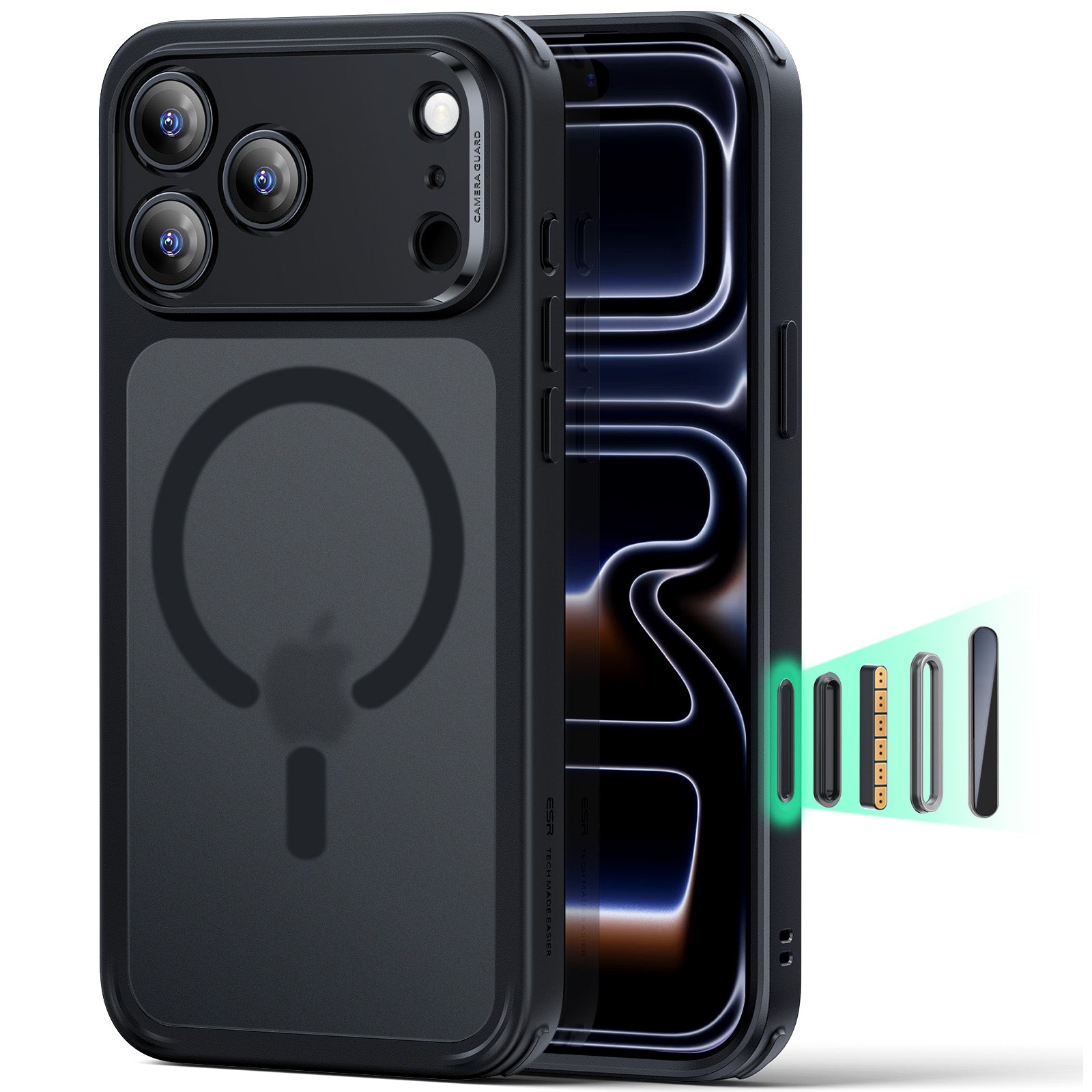 iPhone 17 Pro Max Classic Hybrid Magnetic Case (Camera Control) - Frosted Black  Product type