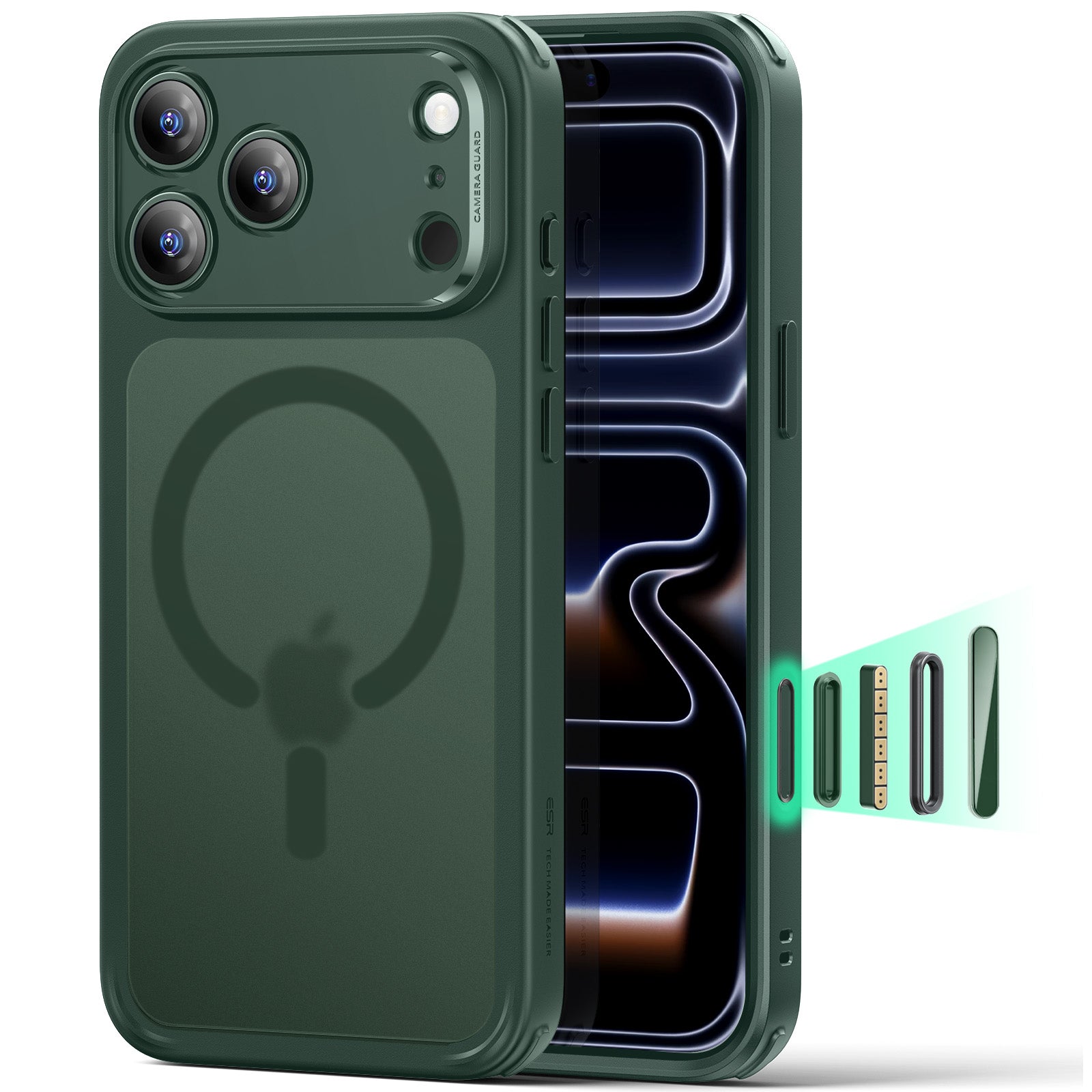 iPhone 17 Pro Max Classic Hybrid Magnetic Case (Camera Control) - Frosted Green  Product type