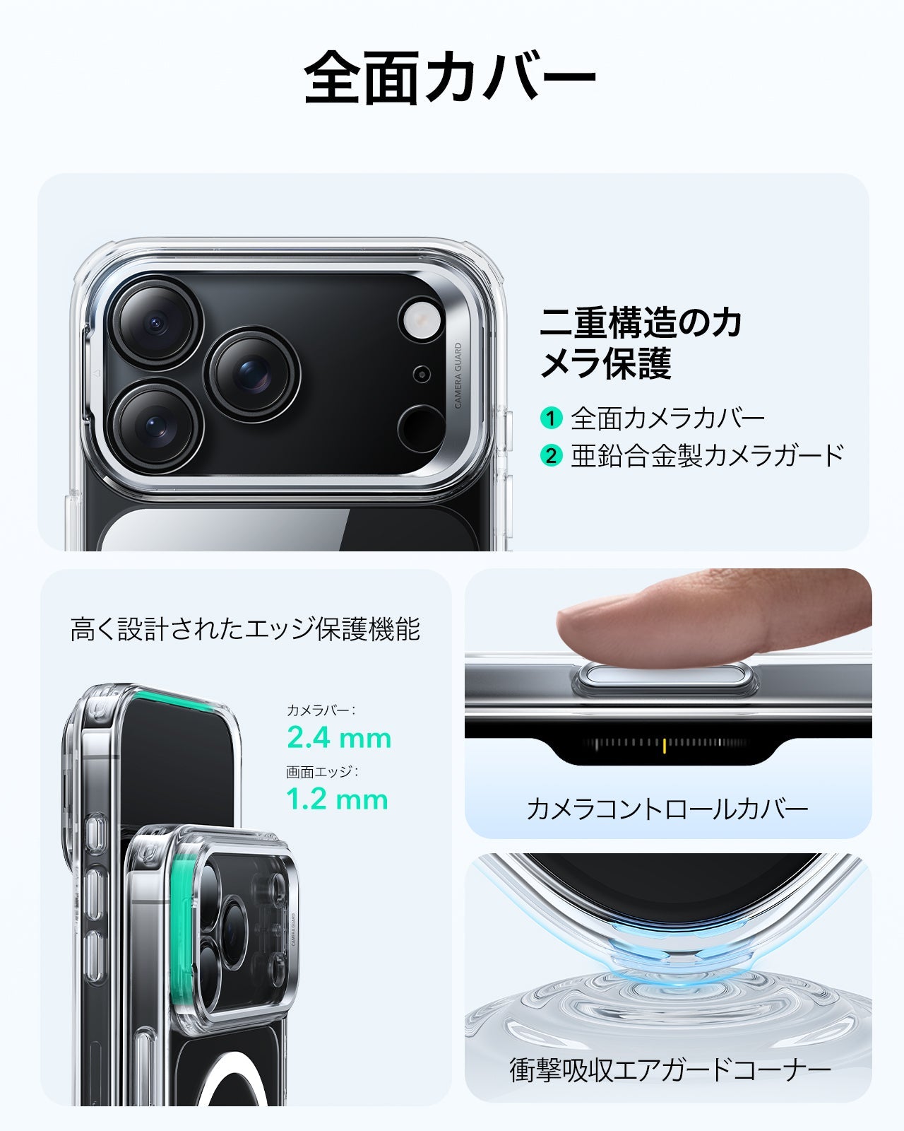 iPhone 17 Pro Max Classic Hybrid Magnetic Case (Camera Control, Stash Stand) - Clear Product type