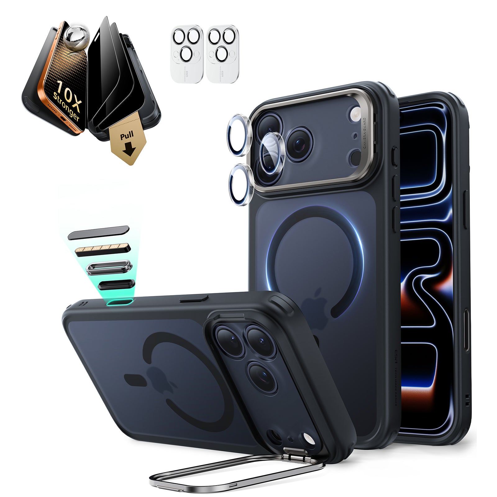 iPhone 17 Pro Max用 覗き見防止 Corning™製スクリーン保護フィルム
