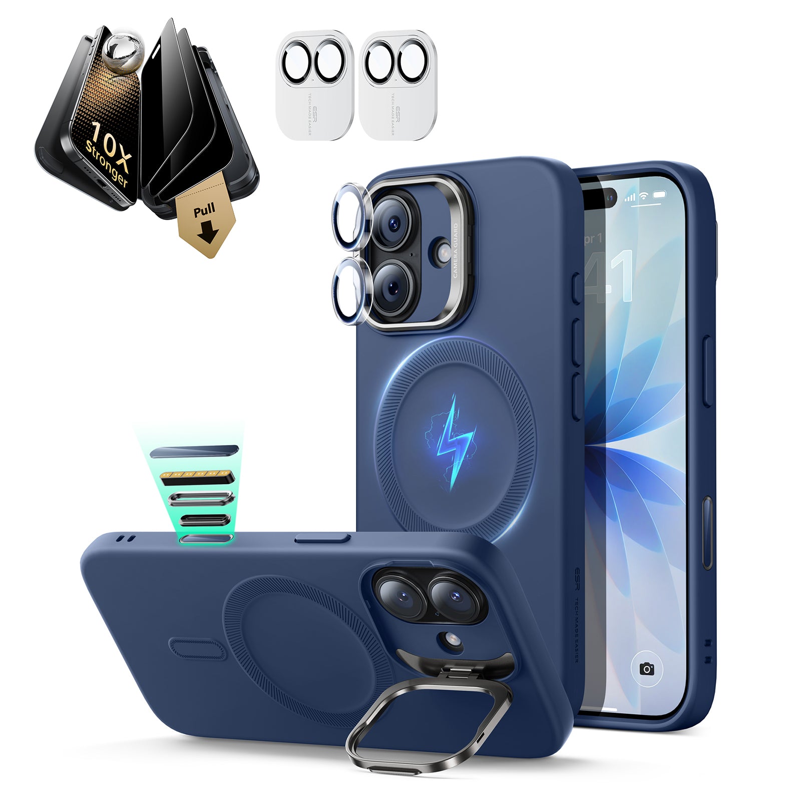 iPhone 17 覗き見防止 Corning™製スクリーン保護フィルム&シリコン