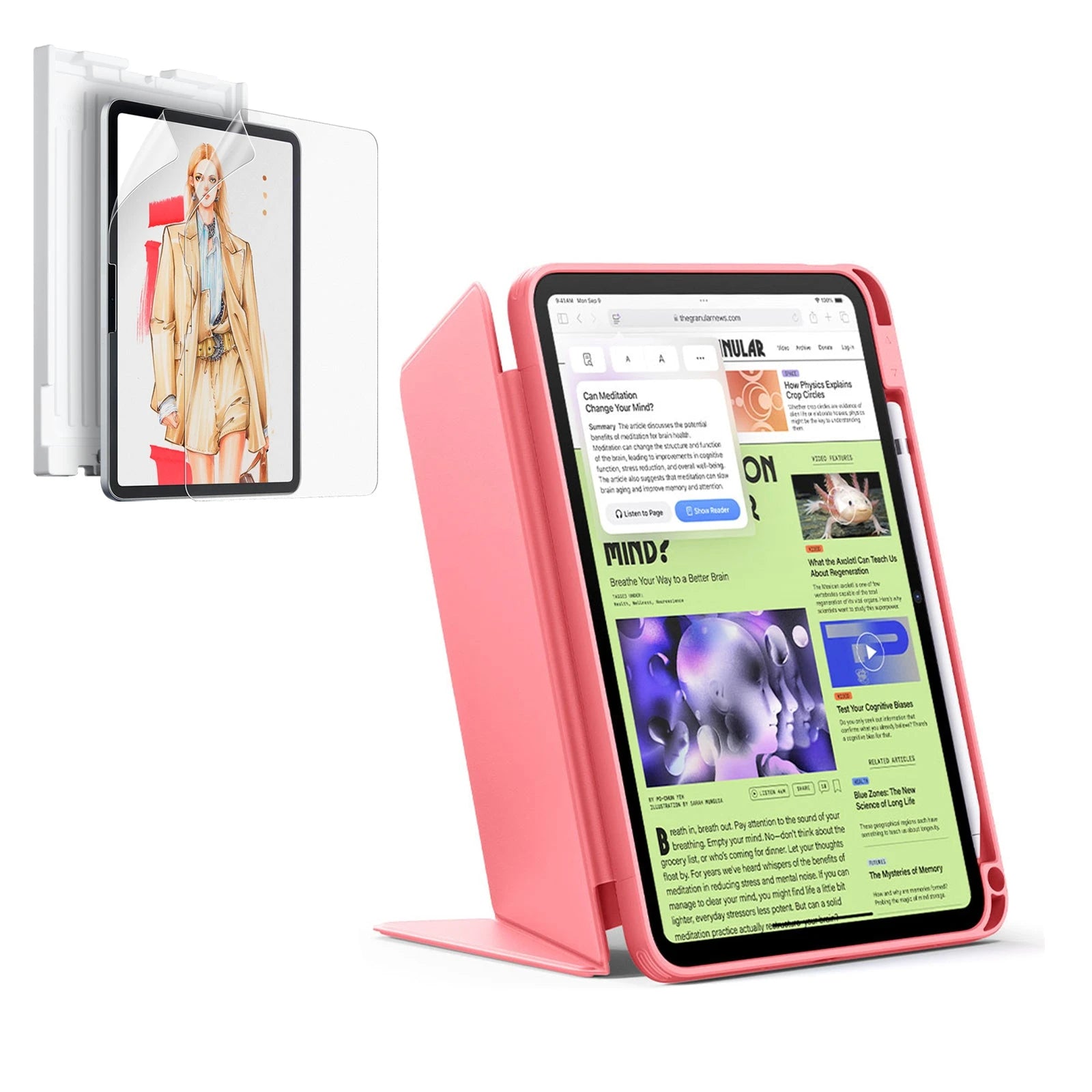 iPad(A16) Case with Pencil Holder and Screen Protector Bundle | ESR