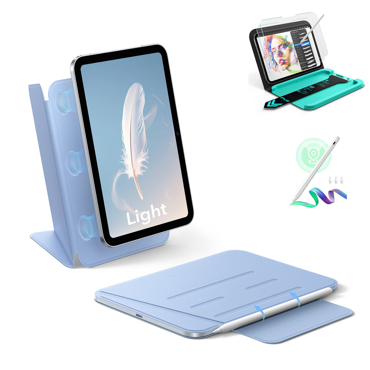 iPad mini (A19 Pro)用 AirStance マグネット クリエイター向けアクセサリーセット - スカイブルー  Product type