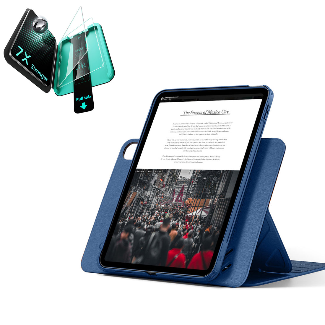 iPad 11" (A16) 2025 Bundle Shift Magnetic Case & Armorite® Protection - Navy Blue  Product type