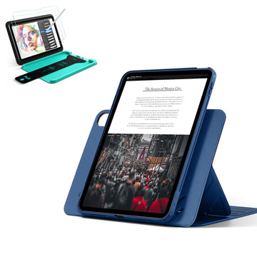 iPad 11" (A16) 2025 Bundle Shift Magnetic Case & Armorite® Paper-Feel Protection - Navy Blue  Product type