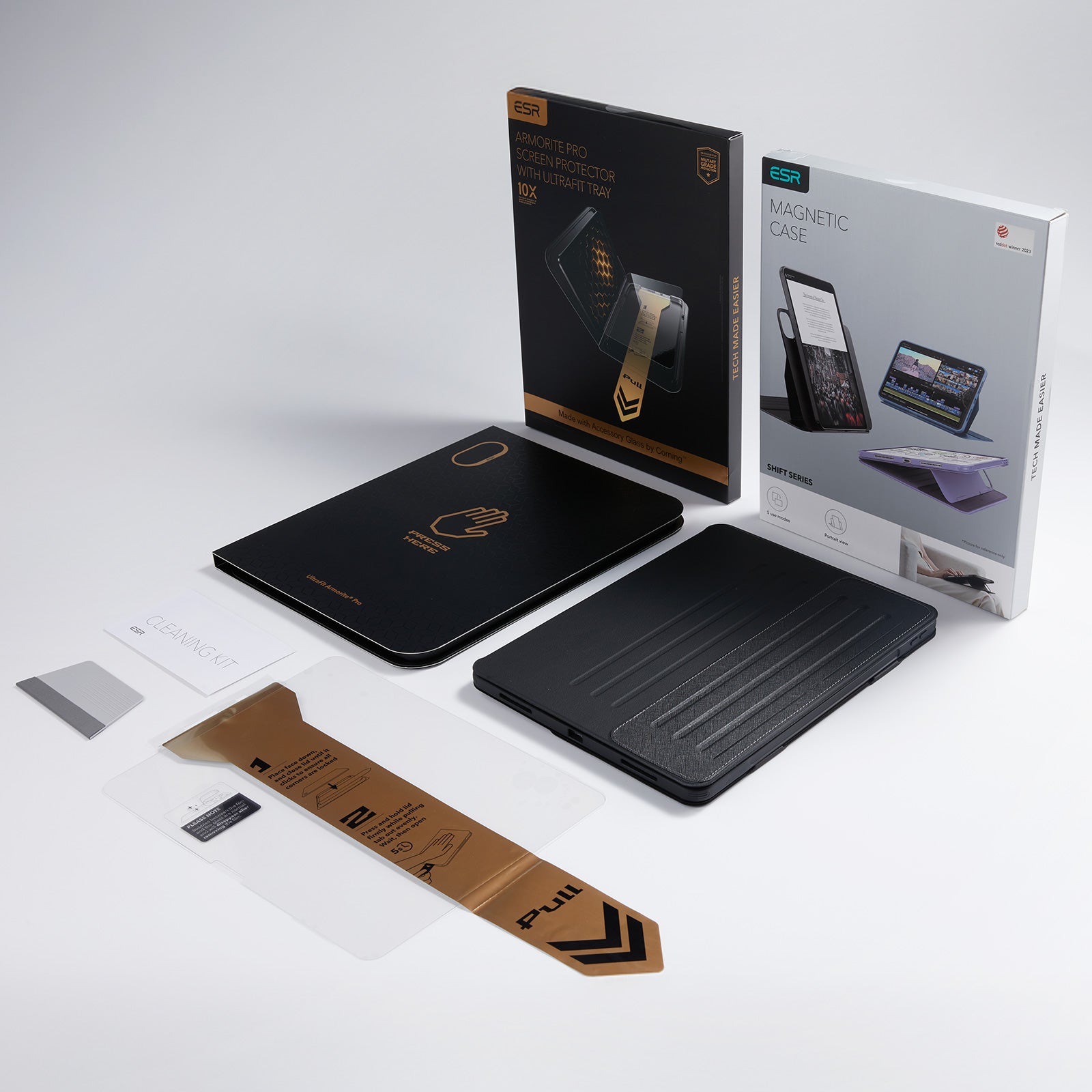 iPad Air 13インチ(M4)用 Shiftケース（パープル）＆Corning社製ガラス