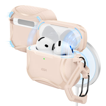 AirPods 4 Cyber Tough Case (HaloLock) - Titanium