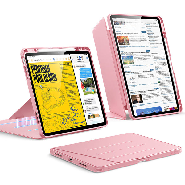 M-FLIP reMarkableケース ピンク　分離式クリアマグネットケース iPad Air 13インチ (M4) マグネットケース（冷蔵庫マウント付き
