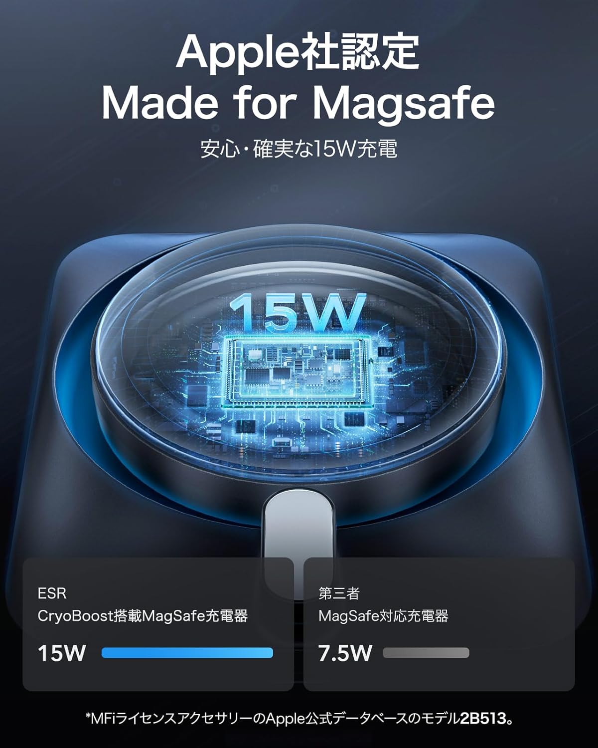 15W 車載充電器 MagSafe対応 CryoBoost搭載 クールグレー  Product type