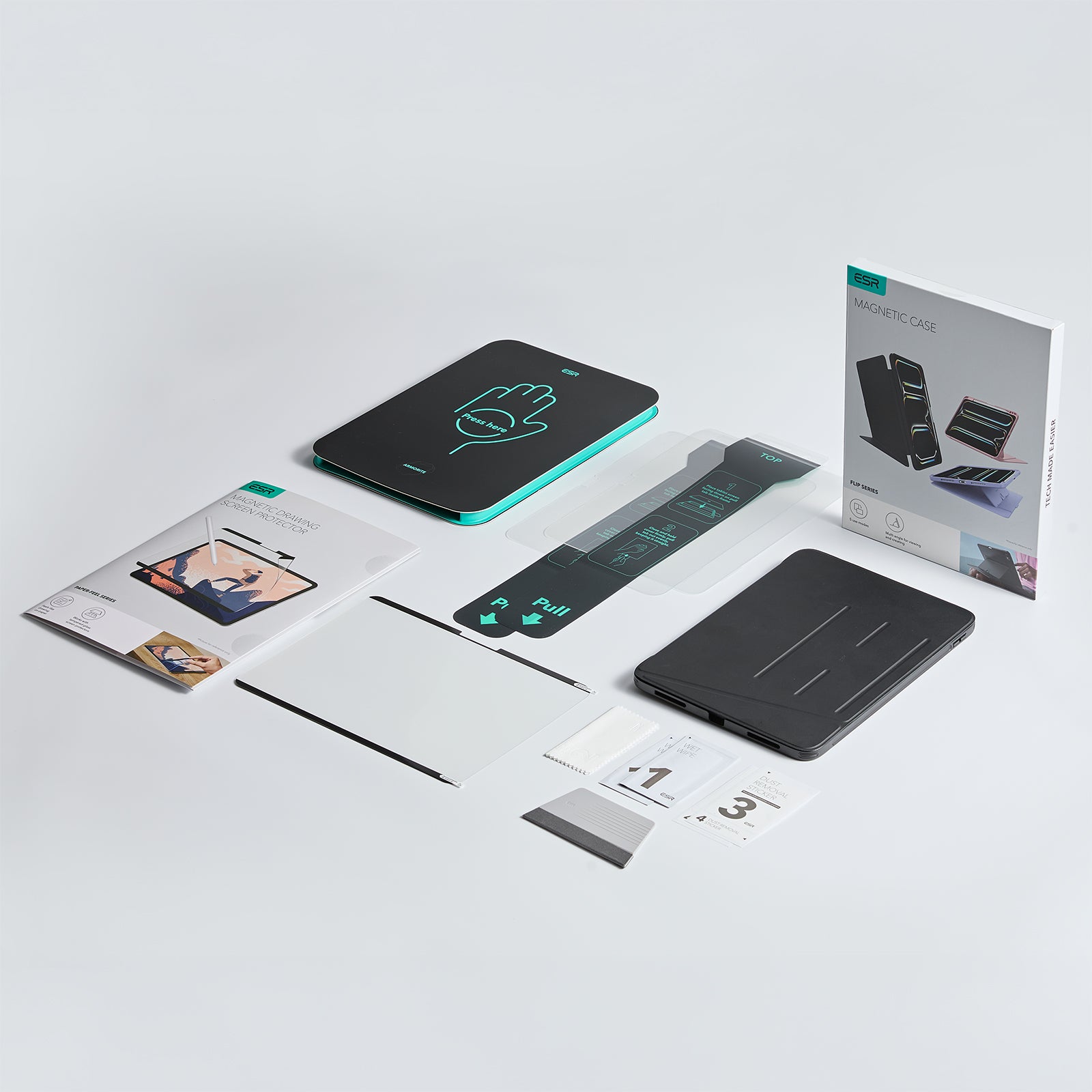 iPad Air 11" (M4) 2026 Bundle Flip Magnetic Case with Pencil Holder, Paper-Feel Magnetic & Armorite® Protection - Navy Blue  Product type