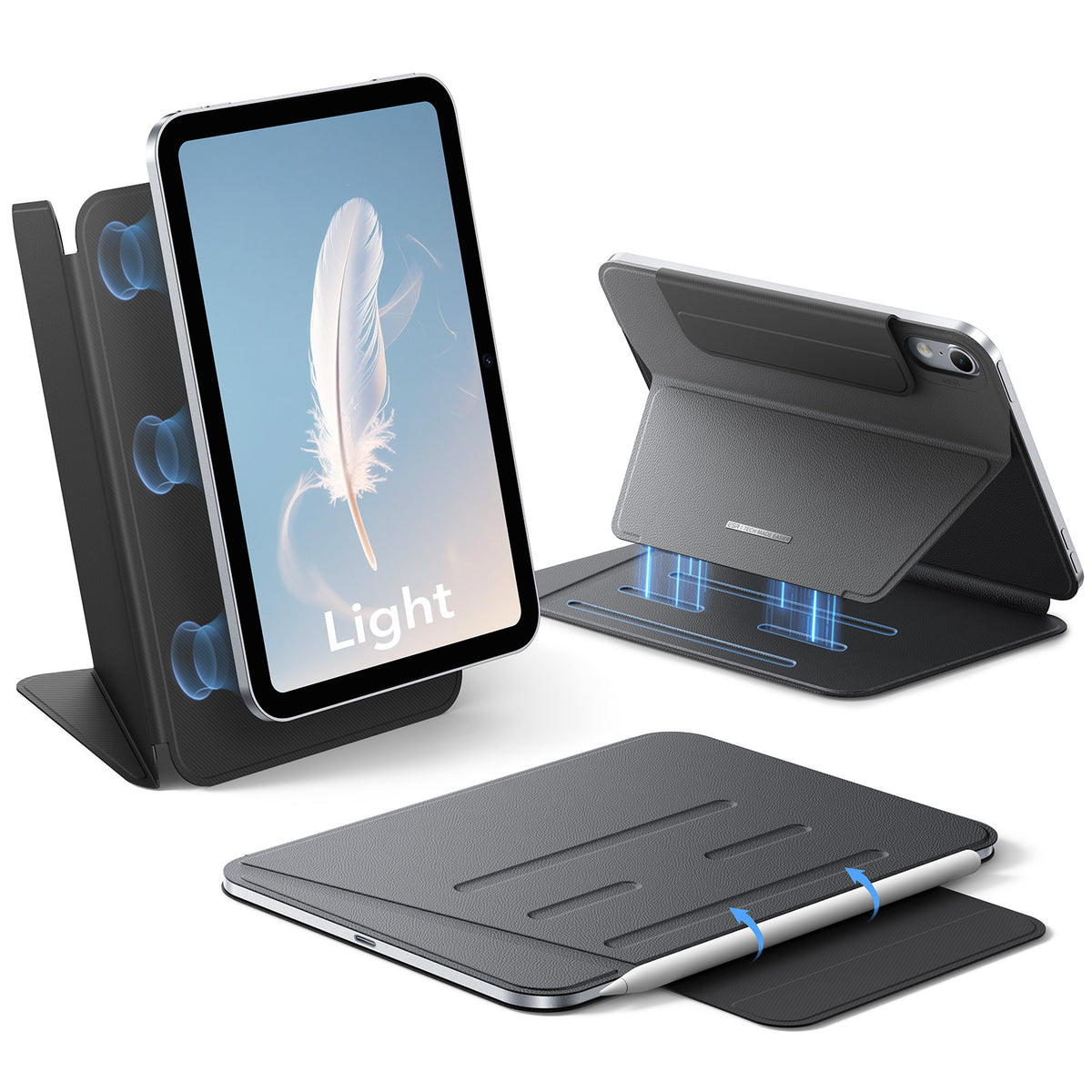 iPad mini (A19 Pro)用 AirStance マグネットケース - ブラック  Product type