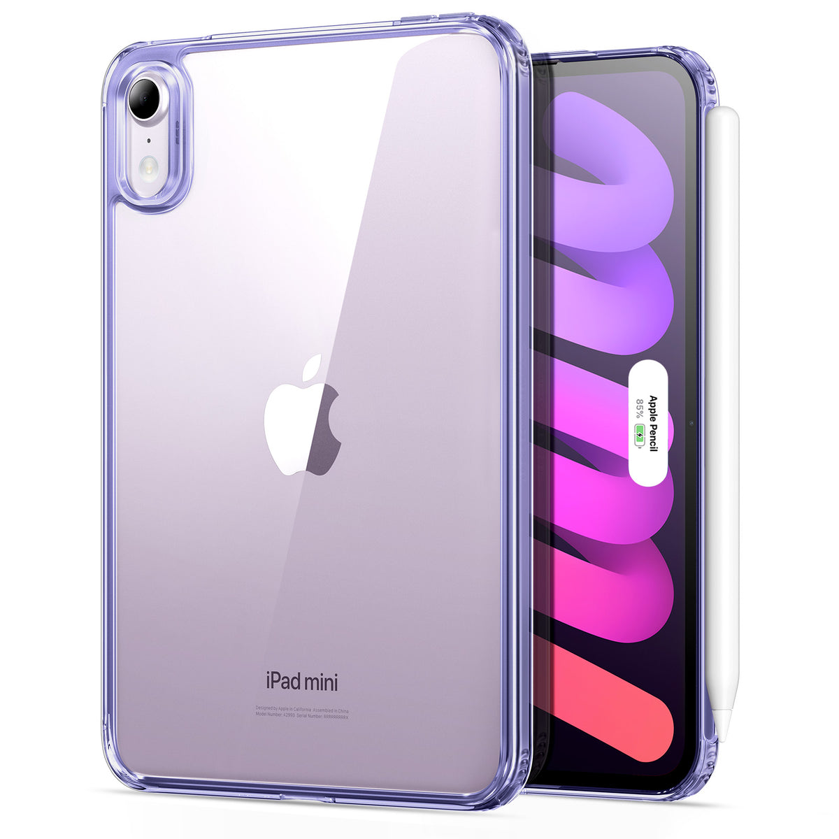 iPad mini (A19 Pro) Classic Hybrid Back Case - Clear Purple  Product type