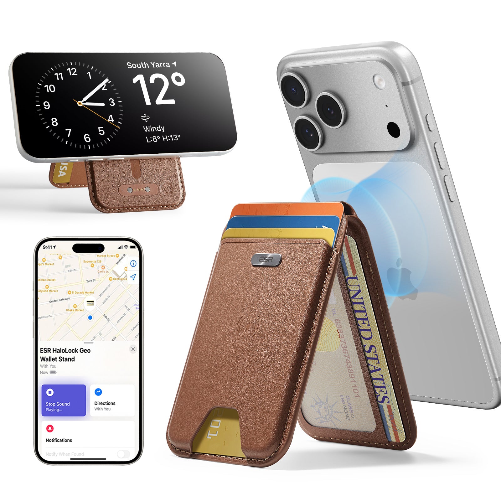 Grip マグネットウォレットスタンド ブラウン  Product type