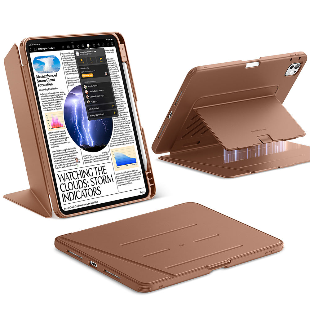 iPad Pro 11" (2025) Flip Magnetic Case with Pencil Holder - Brown  Product type