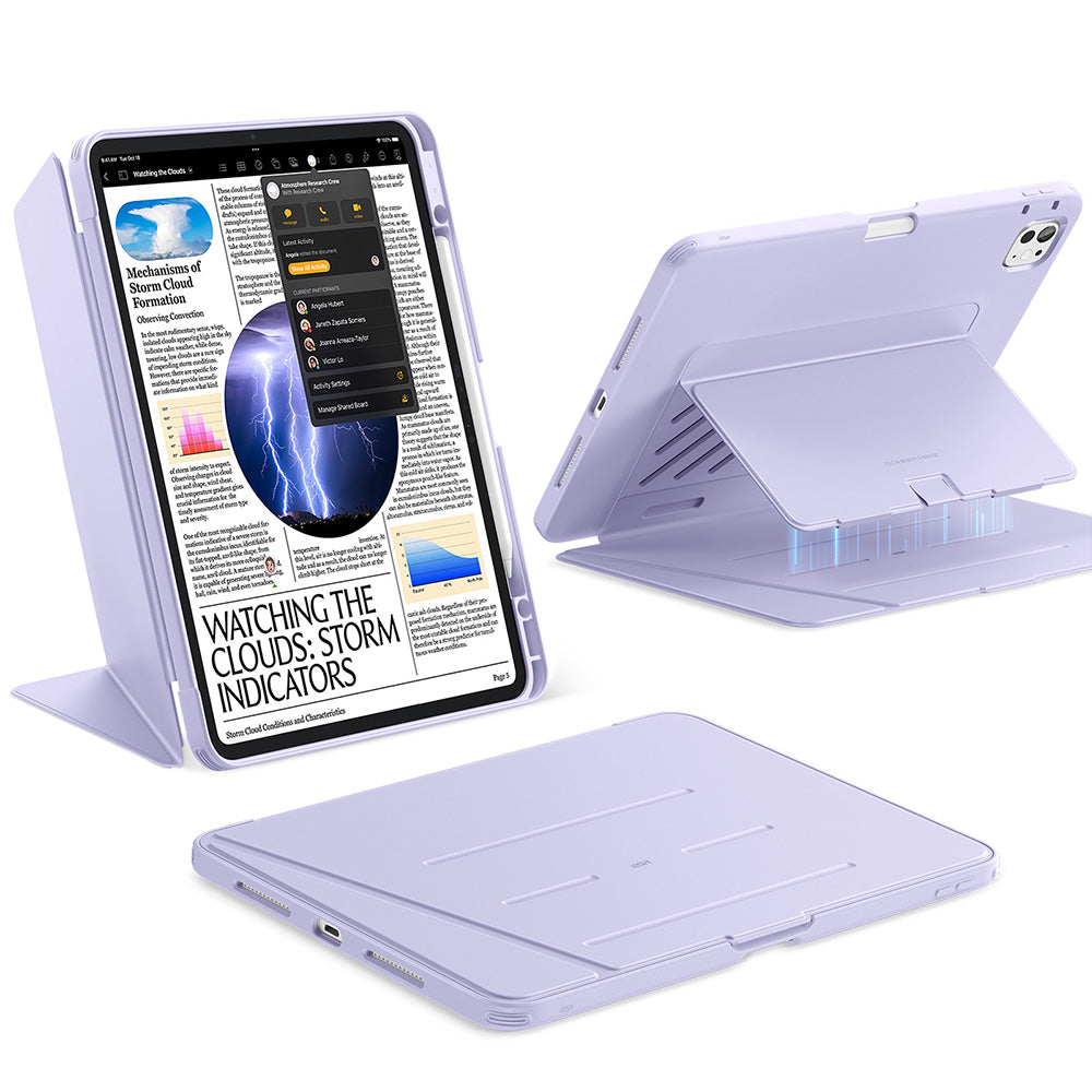 iPad Pro 13" (2025) Flip Magnetic Case with Pencil Holder - Purple  Product type