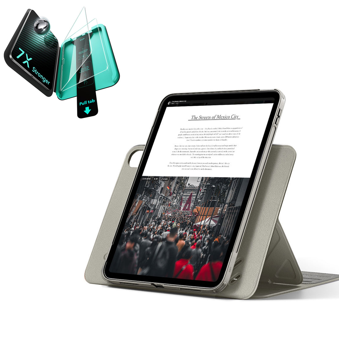 iPad 11" (A16) 2025 Bundle Shift Magnetic Case & Armorite® Protection - Titanium  Product type