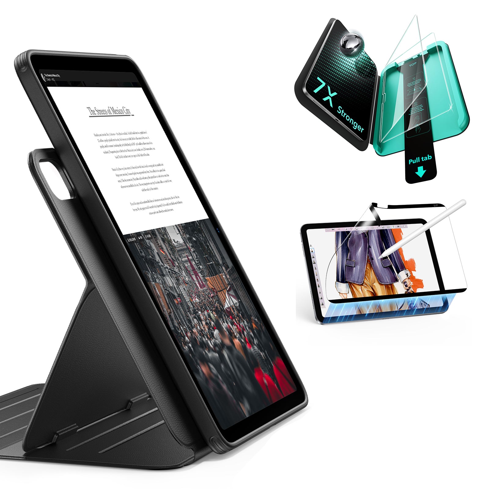 iPad Air 13" (M4) 2026 Bundle Shift Magnetic Case, Papel-Feel Magnetic & Armorite® Protection - Black  Product type