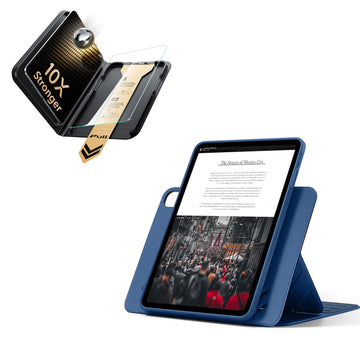 iPad Air 11インチ(M4) 2026用 Shiftマグネットケース＆Armorite® Proガラス保護フィルム（UltraFitトレイ付き）セット - ネイビーブルー  Product type