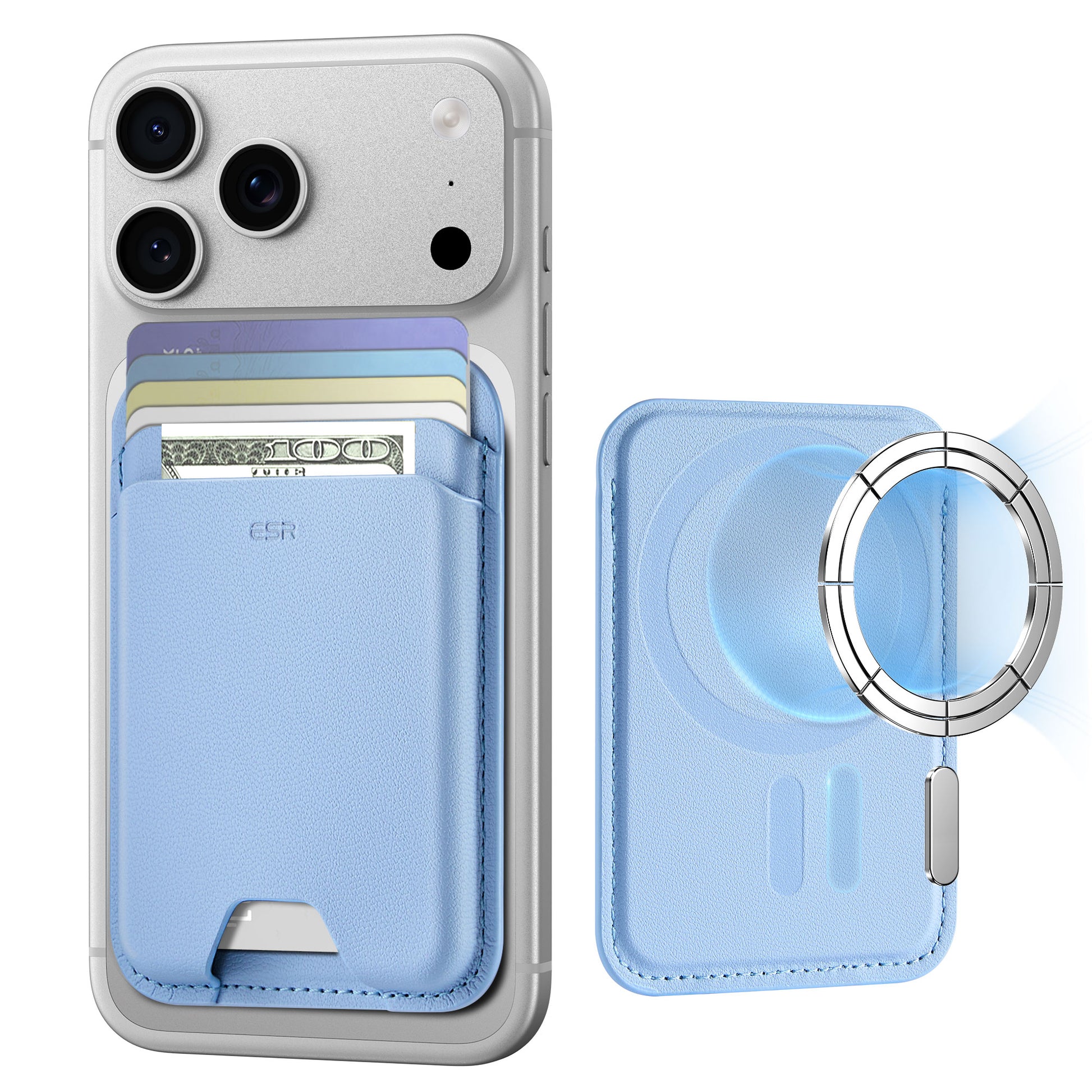 マグネットウォレット（HaloLock）ライトブルー  Product type