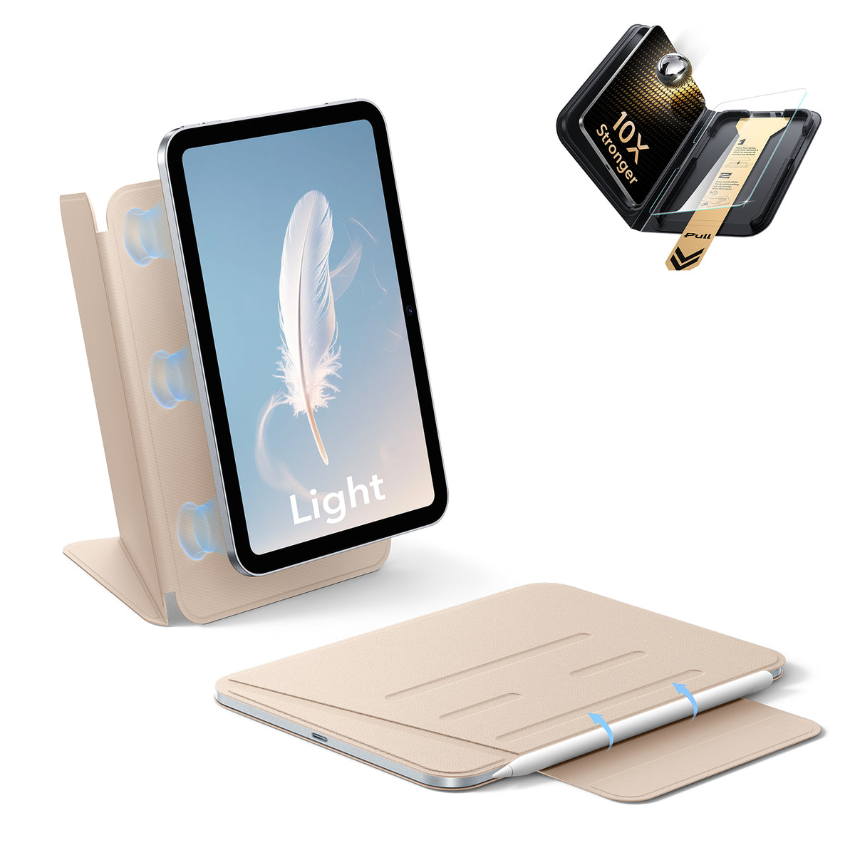 iPad mini (A19 Pro)用 AirStance マグネットケース プレミアム保護セット - Sand  Product type