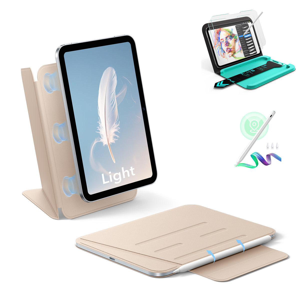 iPad mini (A19 Pro)用 AirStance マグネット クリエイター向けアクセサリーセット - サンド  Product type