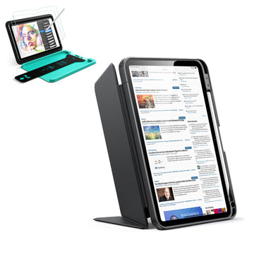 iPad 11" (A16) 2025 Bundle Flip Magnetic Case with Pencil Holder & Armorite® Paper-Feel Protection - Black  Product type