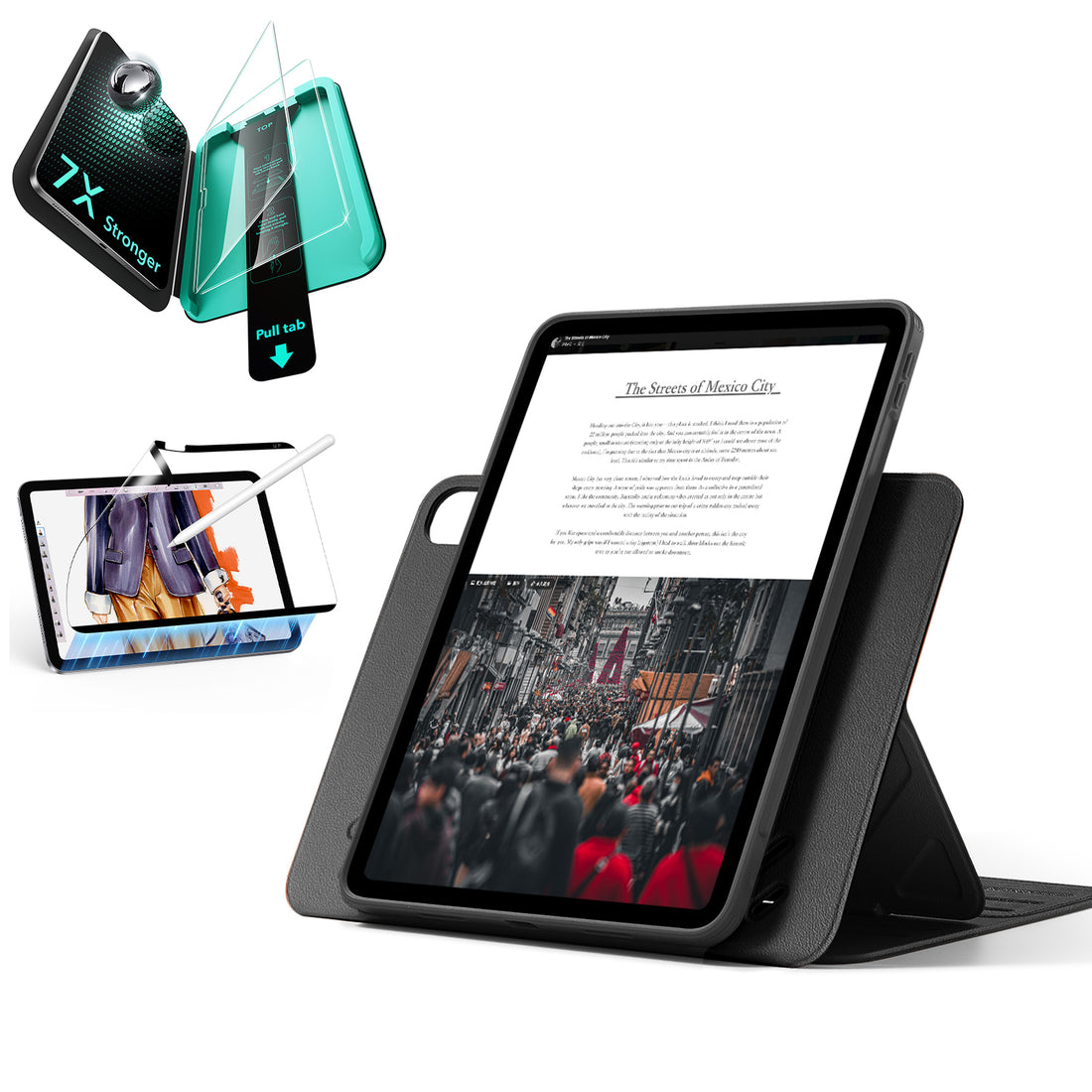 iPad Air 11" (M4) 2026 Bundle Shift Magnetic Case, Papel-Feel Magnetic & Armorite® Protection - Black  Product type