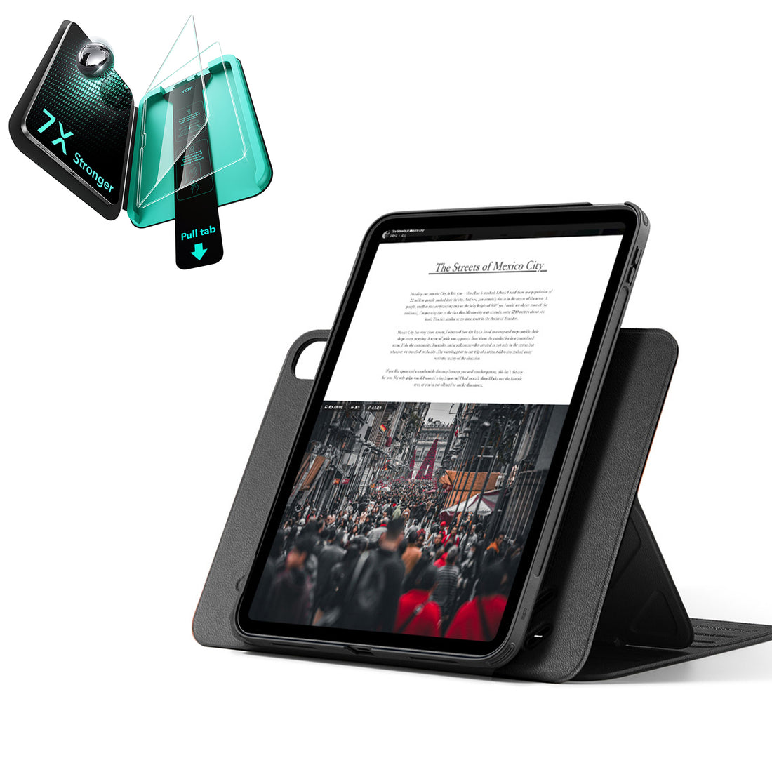 iPad 11" (A16) 2025 Bundle Shift Magnetic Case & Armorite® Protection - Black  Product type