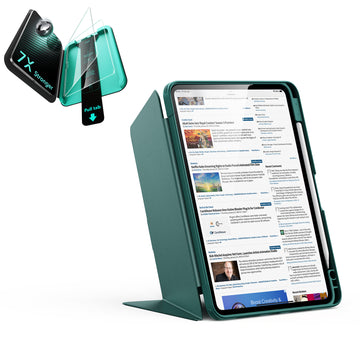 iPad 11インチ(A16)2025 Flip マグネットケース（ペンシルホルダー付き）& Armorite®スクリーン保護フィルムセット - グリーン  Product type